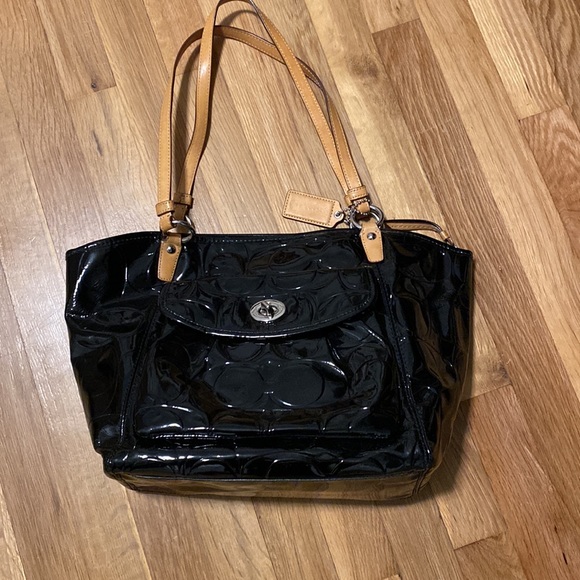Preloved Coach Embossed Patent Leather Madison Tote - Picture 10 of 13